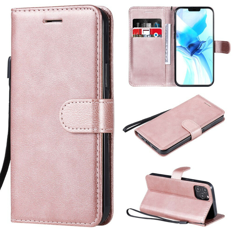 Funda iPhone 12 Max / 12 Pro Color Sólido Serie con Colgante