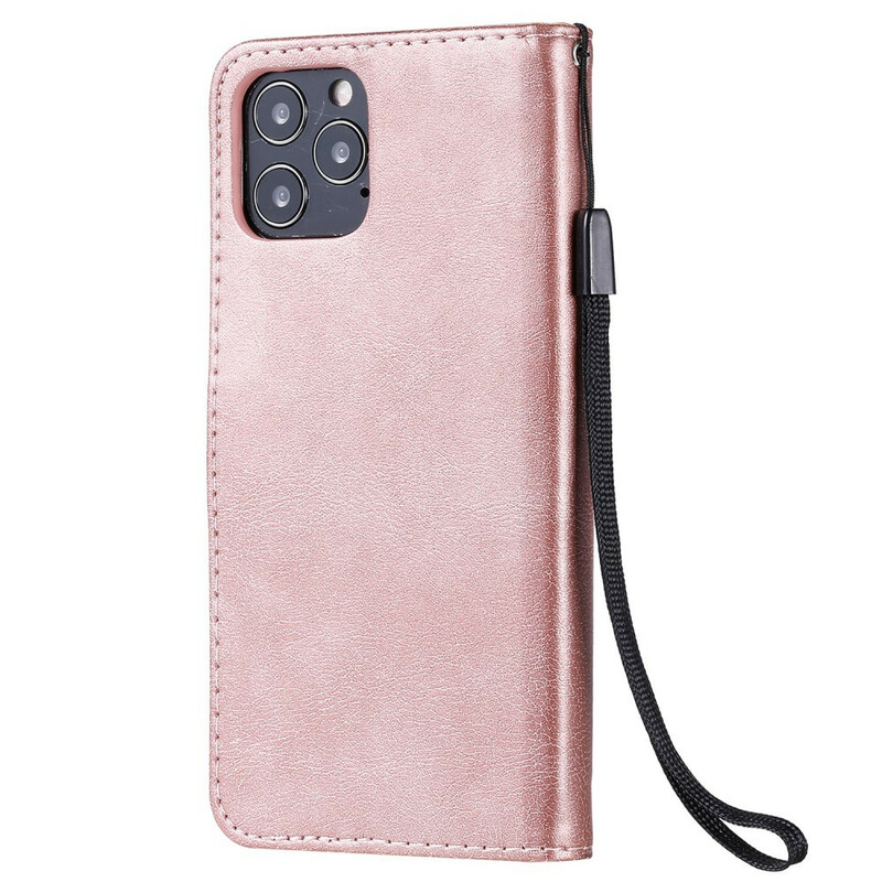 Funda iPhone 12 Max / 12 Pro Color Sólido Serie con Colgante