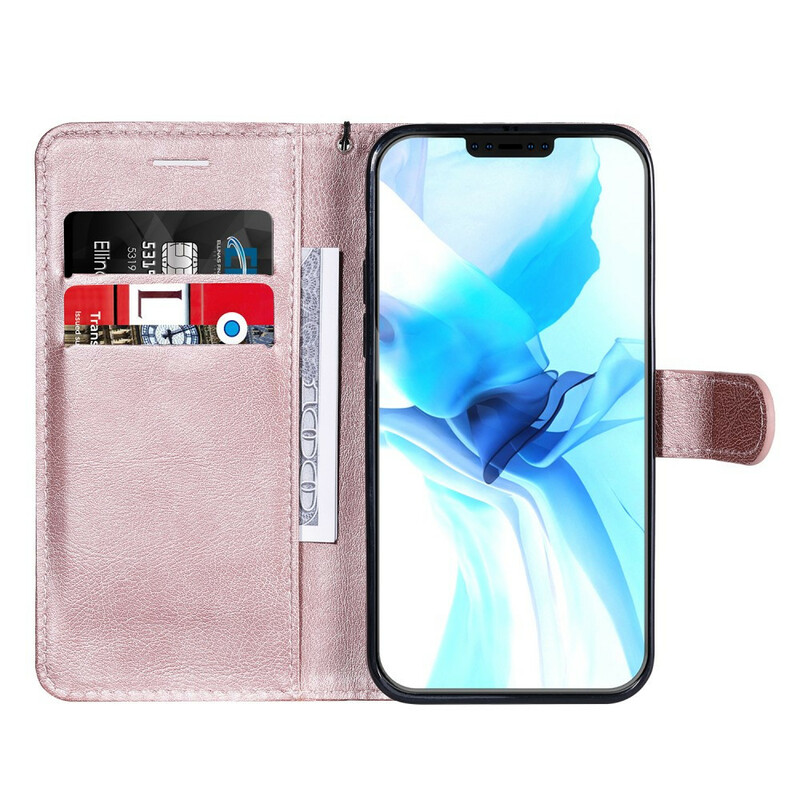 Funda iPhone 12 Max / 12 Pro Color Sólido Serie con Colgante