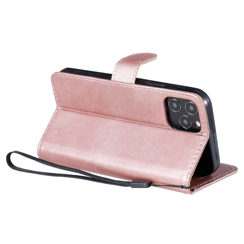 Funda iPhone 12 Max / 12 Pro Color Sólido Serie con Colgante