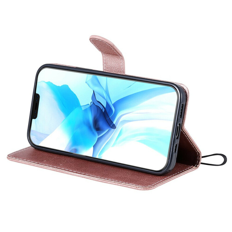 Funda iPhone 12 Max / 12 Pro Color Sólido Serie con Colgante