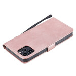 Funda iPhone 12 Max / 12 Pro Color Sólido Serie con Colgante