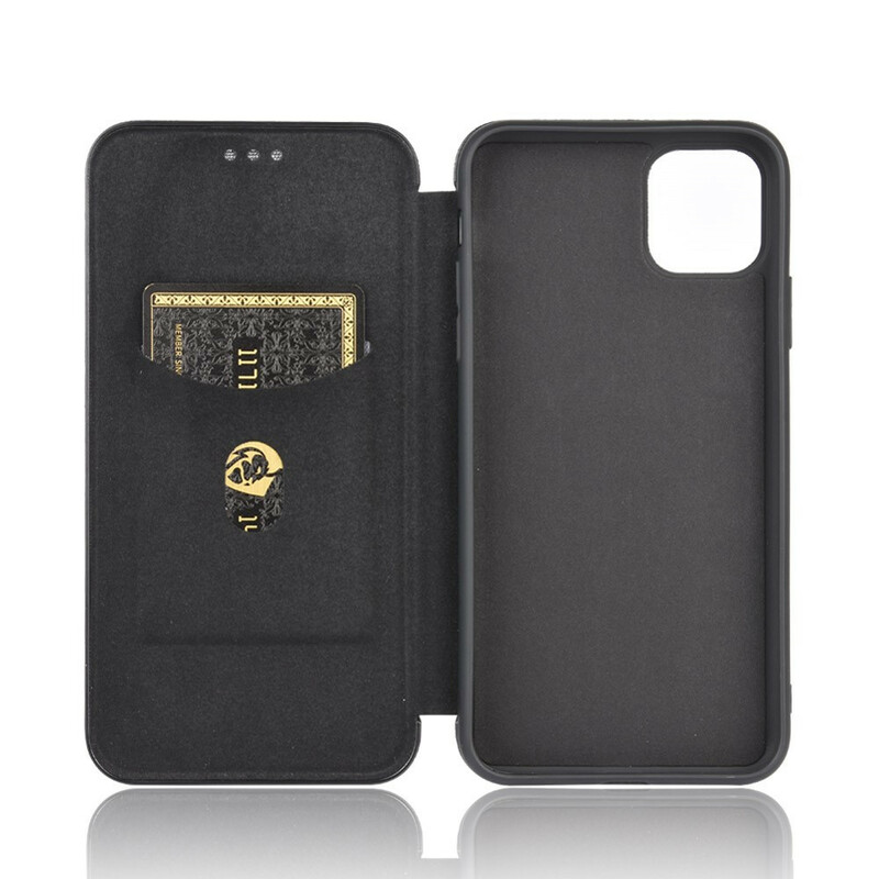 Flip Cover iPhone 12 Max / 12 Pro Fibra de Carbono