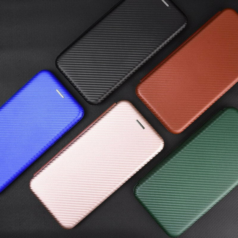 Flip Cover iPhone 12 Max / 12 Pro Fibra de Carbono