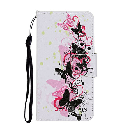 Funda para iPhone 12 Max / 12 Pro Mariposas y Colgante