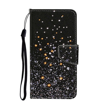 Funda con estrellas y purpurina para el iPhone 12 Max / 12 Pro con colgante