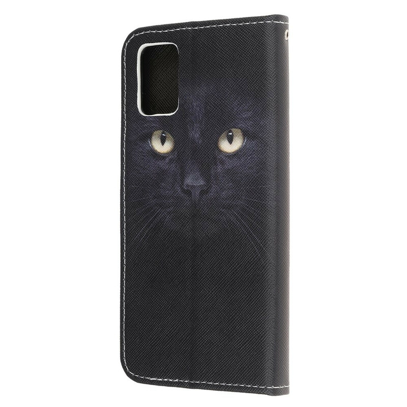 Samsung Galaxy A31 Funda negra con colgante de ojo de gato