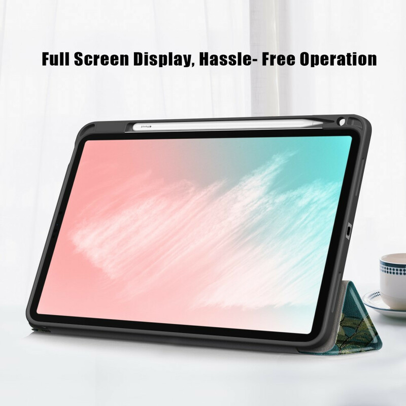 Smart Funda iPad Air 10.9" (2020) Ramas Floreadas con Soporte para Stylus