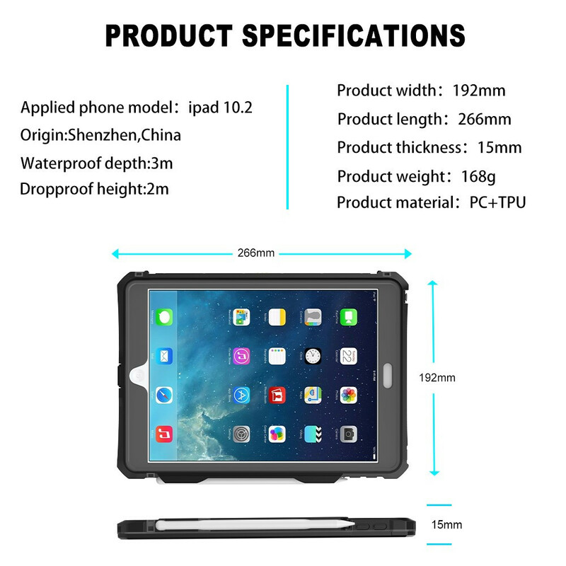 Funda para iPad 10.2" (2020) (2019) Impermeable
