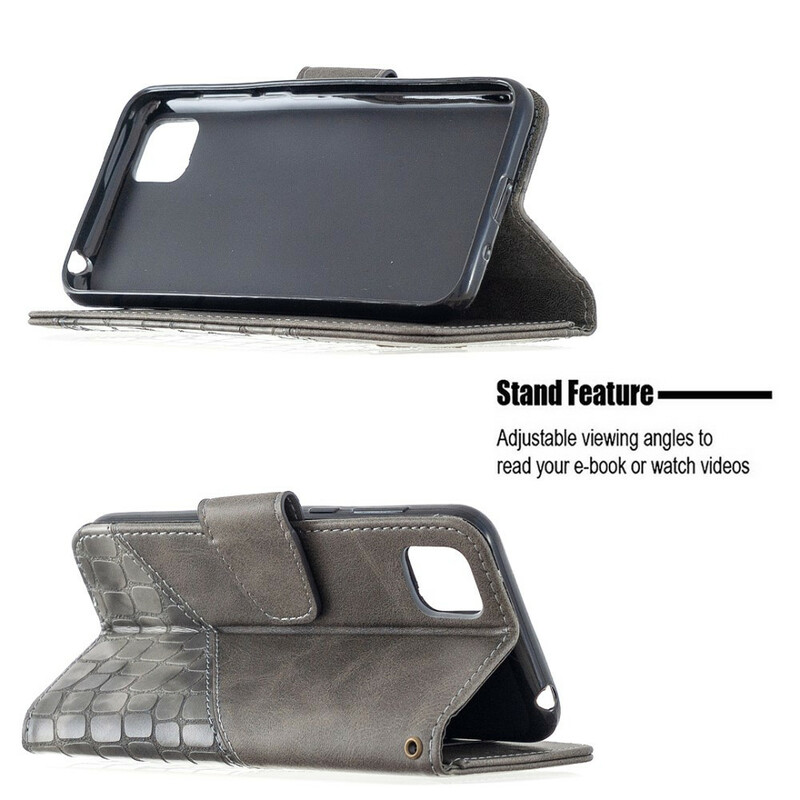 Funda clásica de piel de cocodrilo para el Huawei Y5p