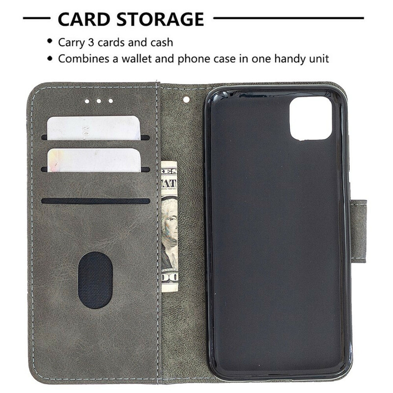 Funda clásica de piel de cocodrilo para el Huawei Y5p