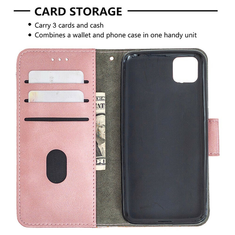 Funda clásica de piel de cocodrilo para el Huawei Y5p