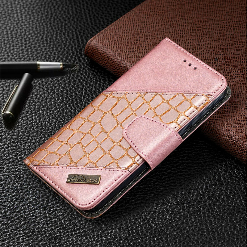 Funda clásica de piel de cocodrilo para el Huawei Y5p