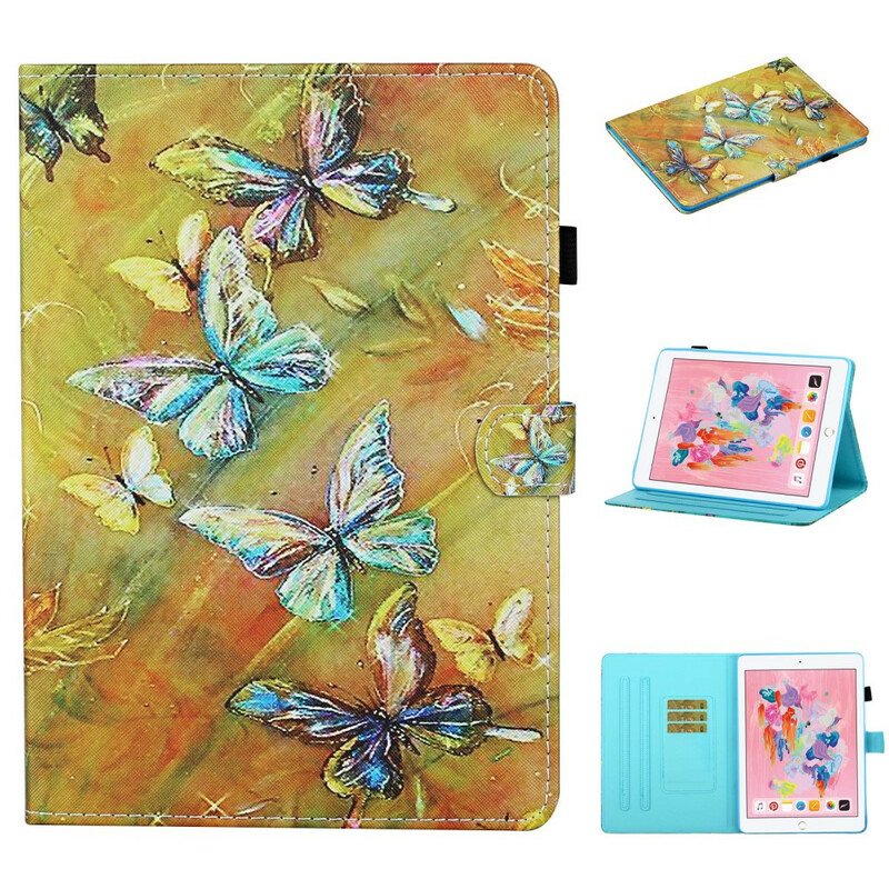 Funda para iPad 10.2" (2020) (2019) / Air 10,5" (2019) / Pro 10,5" Pintado mariposa