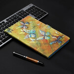 Funda para iPad 10.2" (2020) (2019) / Air 10,5" (2019) / Pro 10,5" Pintado mariposa