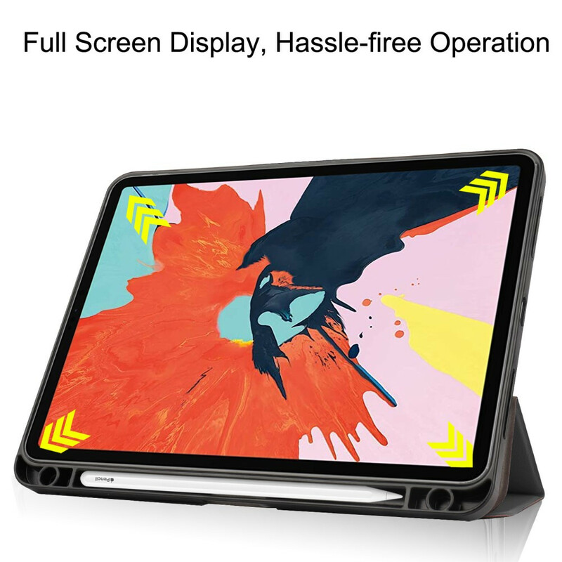 Smart Funda iPad Air 10.9" (2020) Funda de cuero estilo lichi con stylus