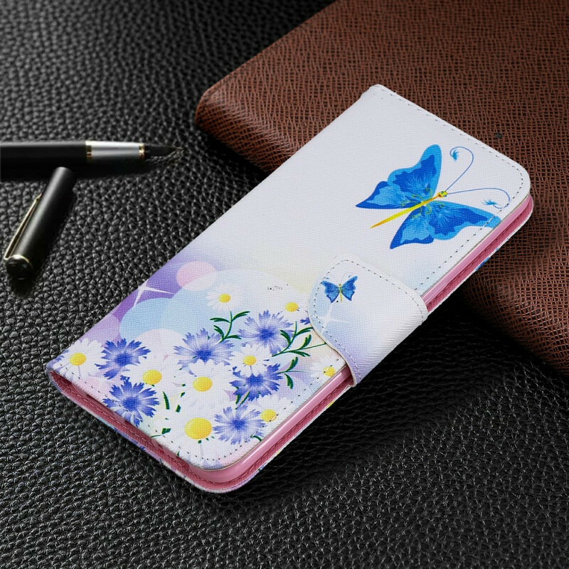 Funda Samsung Galaxy A10s Pintada Mariposas y Flores