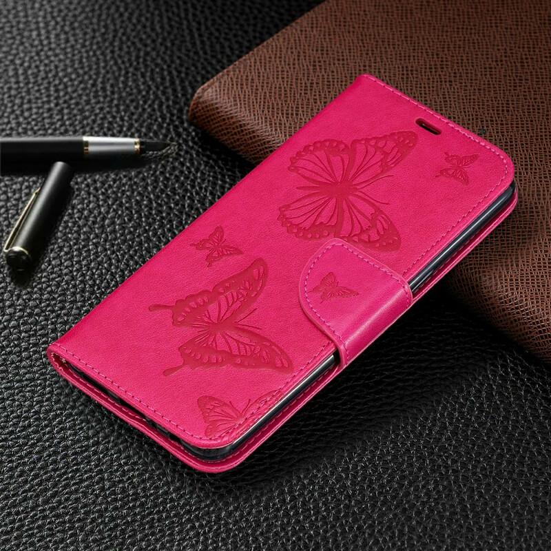 Funda Samsung Galaxy A10s Las mariposas en vuelo con colgante