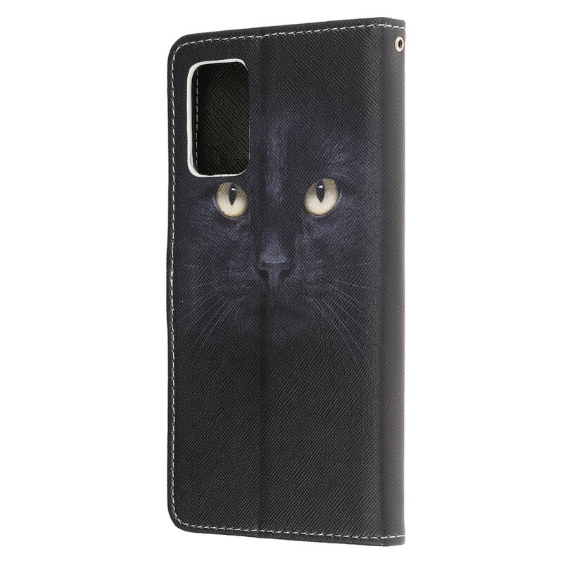 Funda con colgante negra de ojo de gato para Samsung Galaxy S20 FE