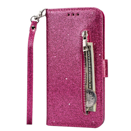 Funda Samsung Galaxy A10s Bolso de purpurina con Lan