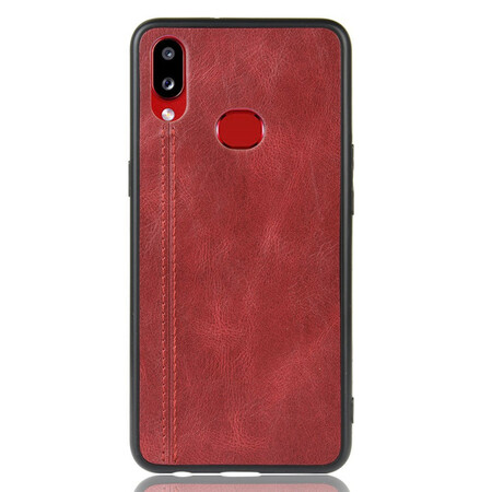 Samsung Galaxy A10s Funda de costura efecto cuero