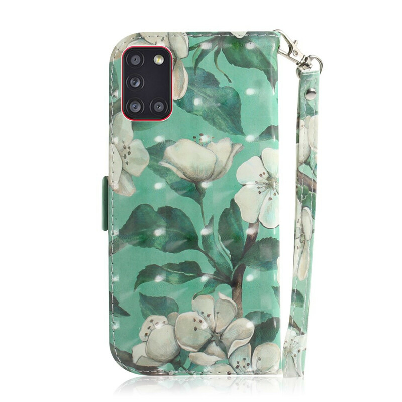 Funda Samsung Galaxy A31 con colgante de flor