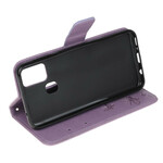 Funda con colgante de mariposas y flores para Samsung Galaxy M21