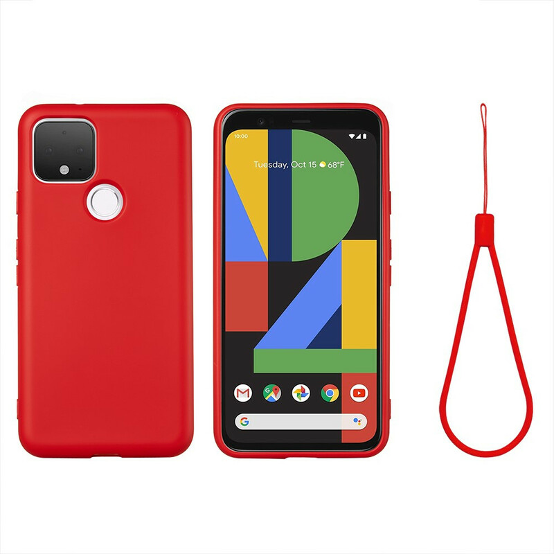 Funda Google Pixel 4A 5G Diseño de silicona líquida con colgante