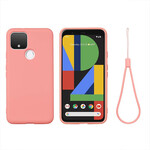 Funda Google Pixel 4A 5G Diseño de silicona líquida con colgante