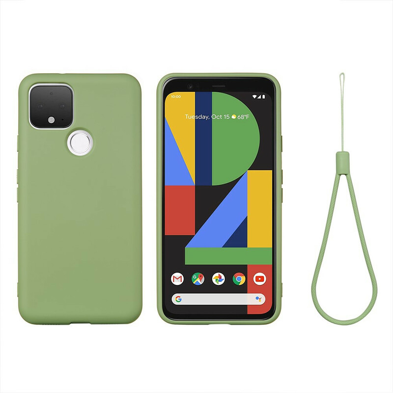Funda Google Pixel 4A 5G Diseño de silicona líquida con colgante