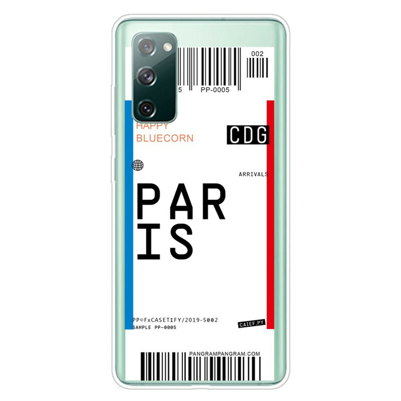 Funda Samsung Galaxy S20 FE Tarjeta de embarque a París
