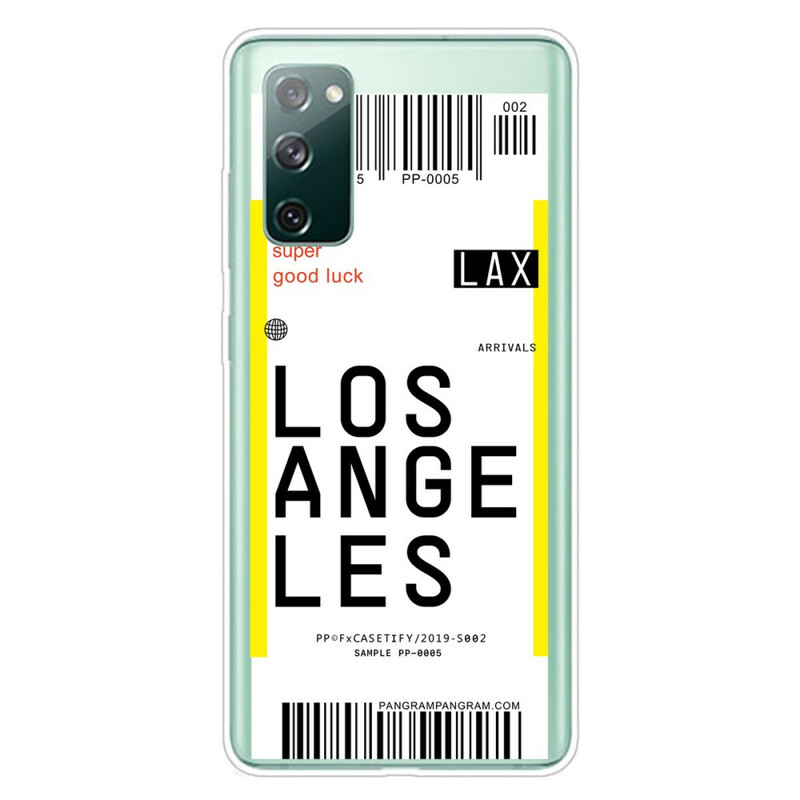 Samsung Galaxy S20 FE Funda Tarjeta de embarque a Los Ángeles