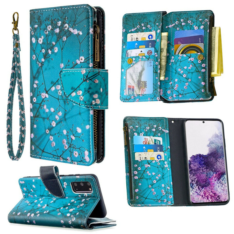 Funda para Samsung Galaxy S20 con bolsillo con cremallera