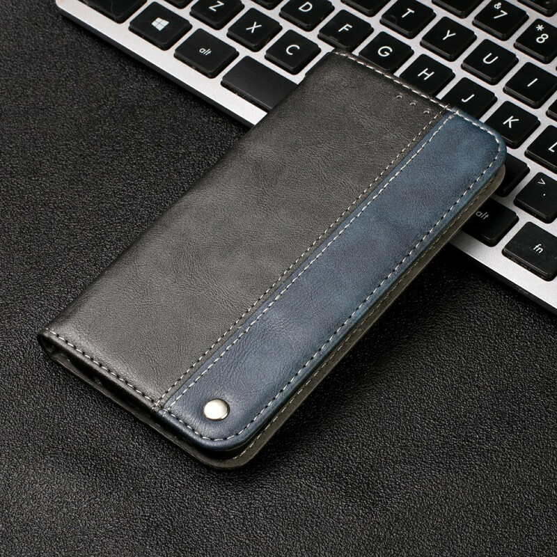 Funda abatible Samsung Galaxy S20 Ultra Efecto Cuero de dos tonos