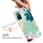 Funda de flor de acuarela transparente para Samsung Galaxy S20 FE