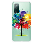 Samsung Galaxy S20 FE Funda de árbol de acuarela transparente