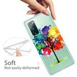 Samsung Galaxy S20 FE Funda de árbol de acuarela transparente