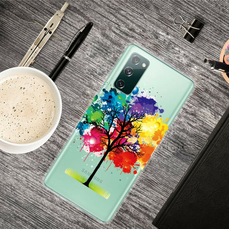 Samsung Galaxy S20 FE Funda de árbol de acuarela transparente