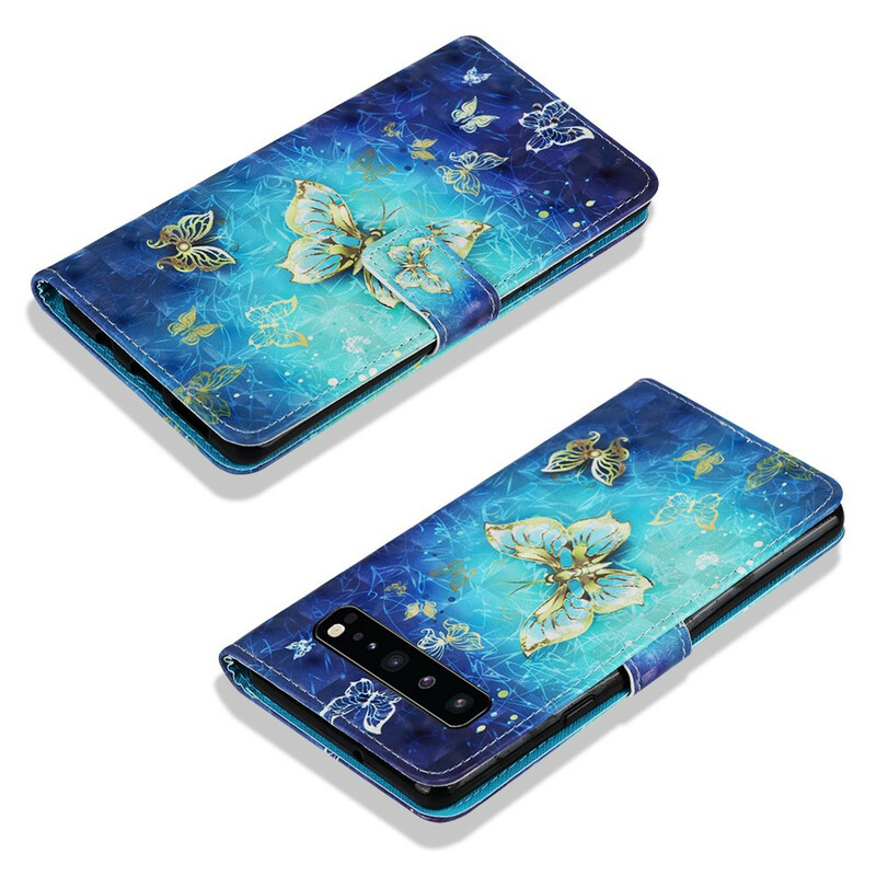Funda de mariposa dorada para el Samsung Galaxy S10 5G