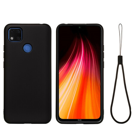 Xiaomi Redmi 9C Liquid Funda de silicona con colgante