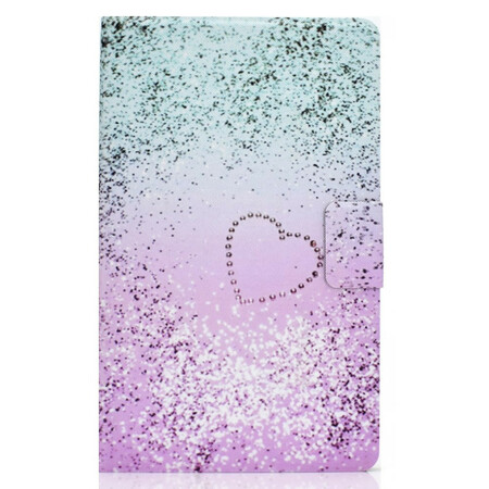 Funda para Samsung Galaxy Tab A 8.0 (2019) con purpurina en forma de corazón