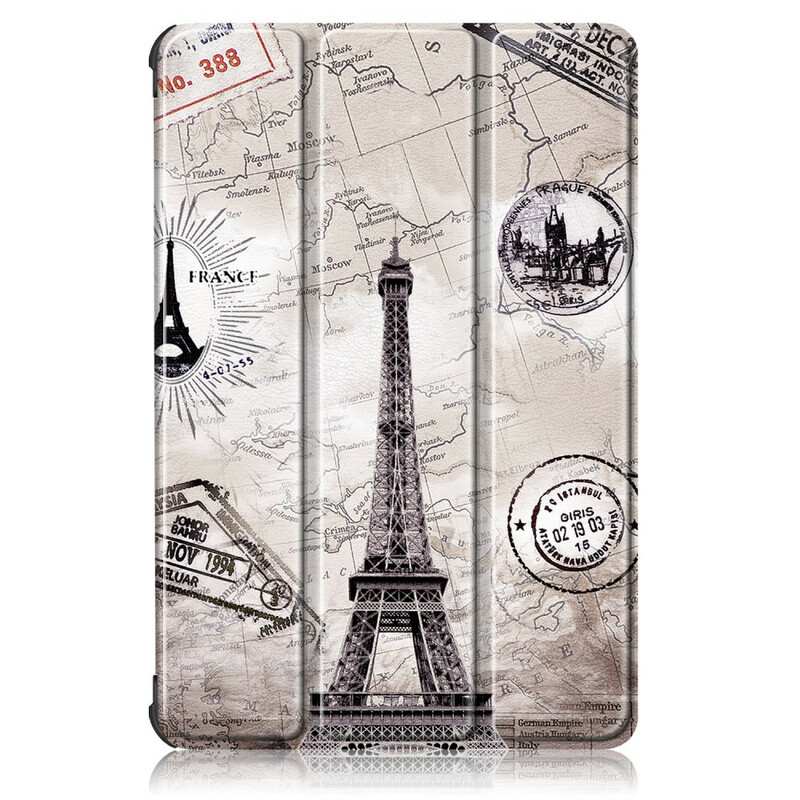 Funda inteligente Huawei MatePad T 10s Reforzada Torre Eiffel Retro