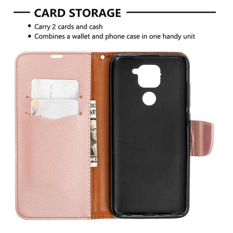 Funda Xiaomi Redmi Note 9 solapa oblicua lichi Funda Xiaomi Redmi Note 9 solapa oblicua lichi