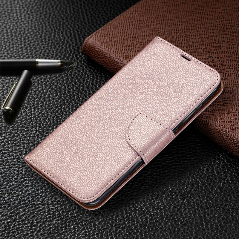 Funda Xiaomi Redmi Note 9 solapa oblicua lichi Funda Xiaomi Redmi Note 9 solapa oblicua lichi