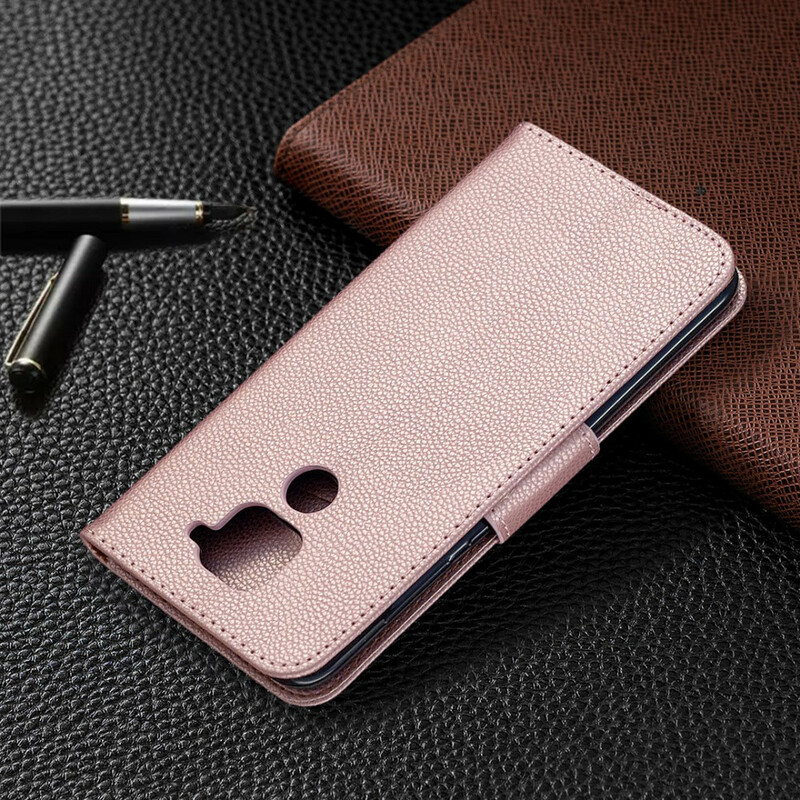 Funda Xiaomi Redmi Note 9 solapa oblicua lichi Funda Xiaomi Redmi Note 9 solapa oblicua lichi