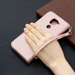 Funda Xiaomi Redmi Note 9 solapa oblicua lichi Funda Xiaomi Redmi Note 9 solapa oblicua lichi