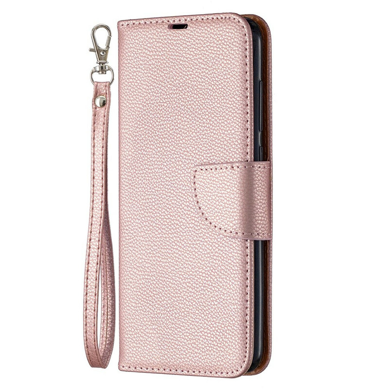 Funda Xiaomi Redmi Note 9 solapa oblicua lichi Funda Xiaomi Redmi Note 9 solapa oblicua lichi