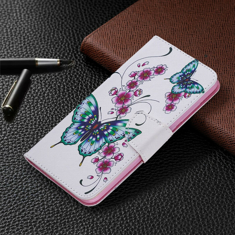 Funda de mariposas para el Xiaomi Redmi Note 9