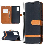 Funda con colgante de tela y cuero para el Samsung Galaxy S20 FE