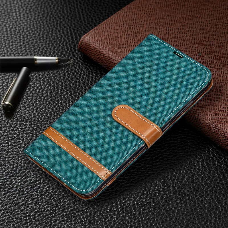 Funda de tela y efecto cuero para el Xiaomi redmi Note 9